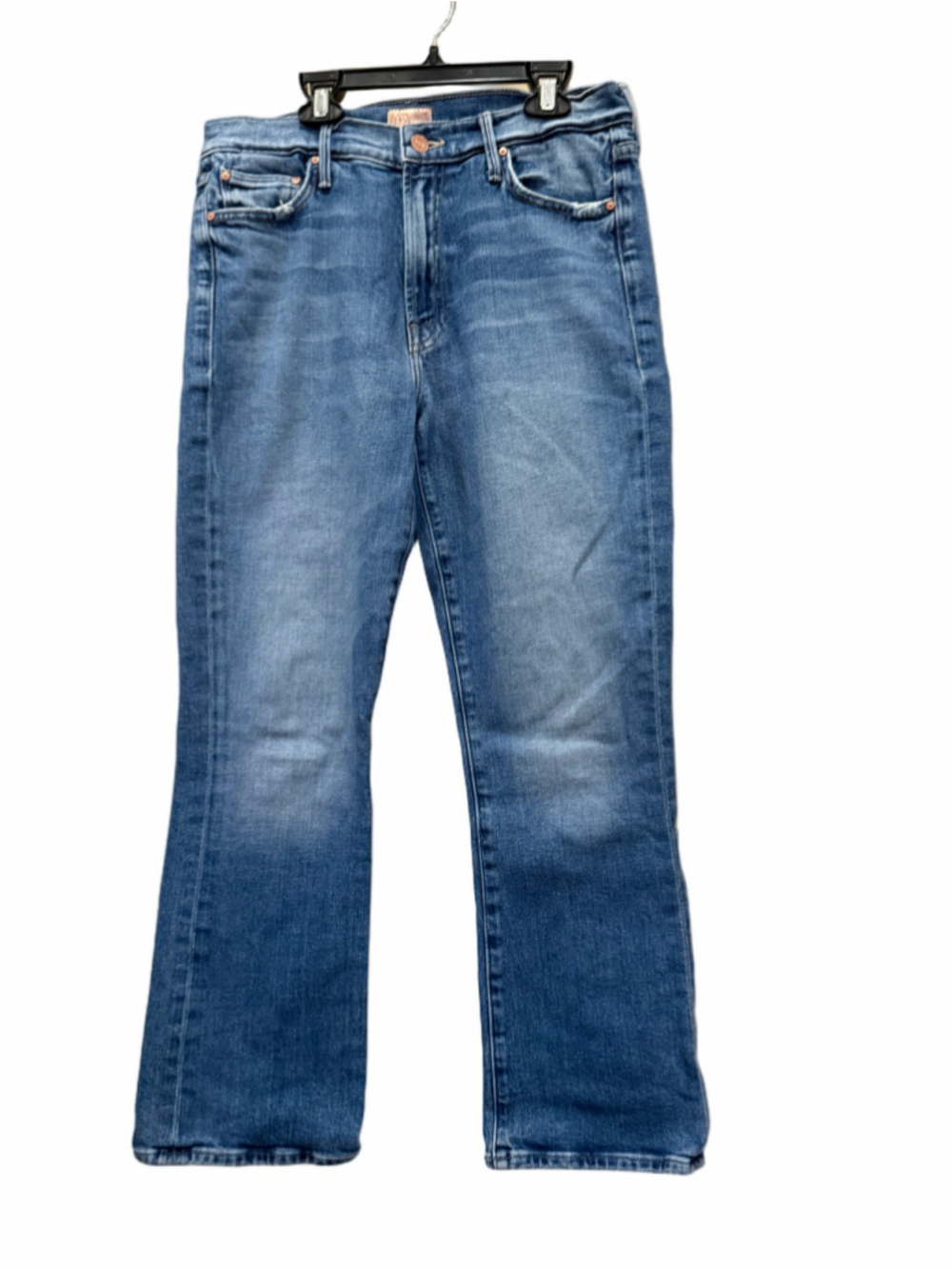 MOTHER The Hustler Ankle Jeans Size 30 High Rise Bootcut Medium Wash Stretch